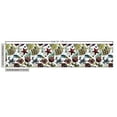 thumbnail image 2 of Ambesonne Christmas Fabric by the Yard Upholstery, New Year Holiday Objects, 5 Yards, White Multicolor, 2 of 4