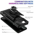 thumbnail image 3 of SaniMore Tri-layer Case for Motorola Moto G Power 2022, Rugged PC Back Shockproof TPU Bumper Slide Window 360° Rotating Kickstand Card Slots Magnetic Car Mount Heavy Duty Protective Cover, Navy, 3 of 8
