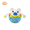 White, variant on Animal Shaped Silicone Baby Rattle Toy-Grasp Ball, Chewable Infant Teething Shaker, Easy Grip Sensory Developmental Toy, Early Educational Toy for Newborn Infants Boys Girls, Baby Shower Gift, Green