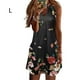 thumbnail image 3 of Vestido informal sin mangas bohemio elegante Minnieouse estampado playero fiesta vacaciones verano Flor negra L, 3 of 6