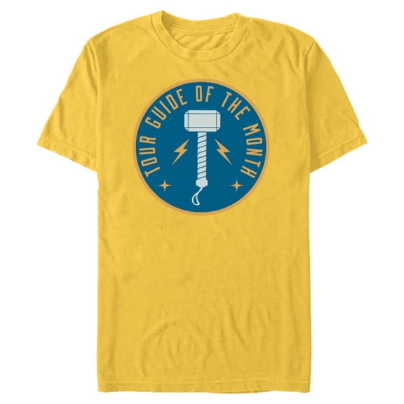 Marvel Thor: Love and Thunder Tour Guide of the Month - Short Sleeve Blended T-Shirt for Adults - Customized-Yellow