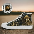 thumbnail image 5 of Coolcustomize Men's Plus Size High-Top Sneakers - Dark Forest Mushroom Print Shoes, Cushioned Rubber Sole, Unisex Retro Shoes for Big Feet, Vibrant Design, Streetwear Style, Breathable Fabric Boots, 5 of 9