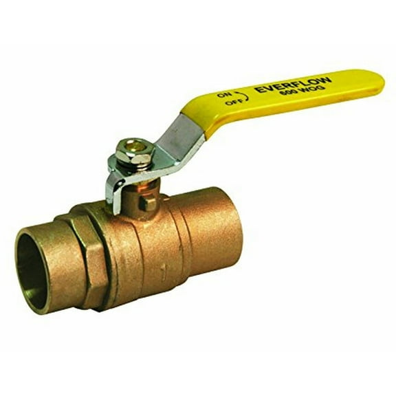 Midline Valve 600C034-NL Lead Free Full Port Forged Brass Ball Valve with Solder Cups, 3/4"