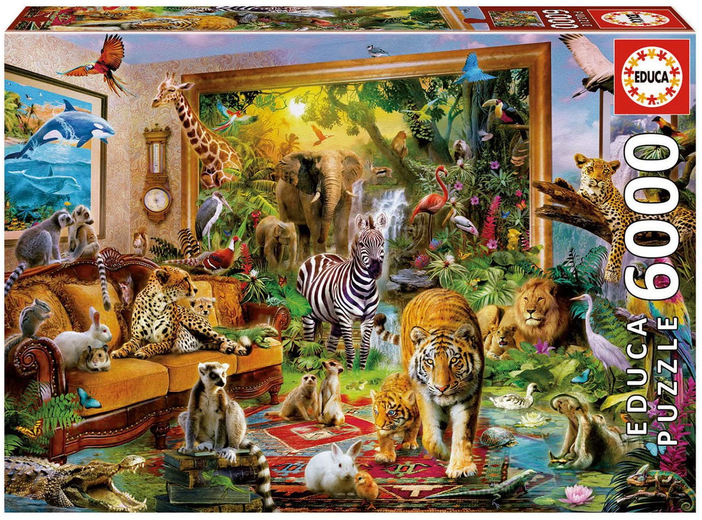Jigsaw Puzzle 6000 Pieces for AdultsWhite tiger-6000 Jigsaw Puzzle Game Toys Gift Brain IQ Developing Magical Game 