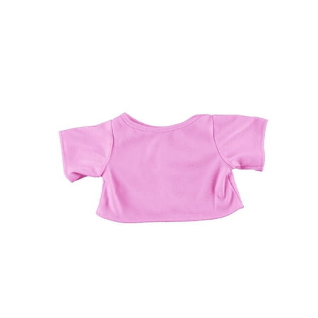 Pink T-Shirt for 6 -10 Plush Toys Doll Casual Outfit Dress-Up Clothes