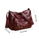 thumbnail image 3 of Bolso de Hombro de Piel Sintética Suave y Lavada para Mujer | Bolso Cruzado Espacioso con Múltiples Cremalleras y Gran Capacidad para Uso Diario, Viajes, Trabajo y Compras | Negro, Marrón y Rojo, 3 of 6