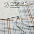 thumbnail image 4 of Superior Plaid Flannel Cotton Duvet Set, King/California King, Green Rust, 4 of 11