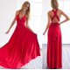 thumbnail image 2 of Vestido largo con vendaje multiposición para mujer, vestido de noche bohemio convertible para damas de honor de fiesta, 1 unidad, rojo, XL Sincero Electrónica, 2 of 5