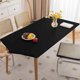 thumbnail image 3 of Leather Fitted Rectangular Tablecloth, Elastic Edge Tablecloth, Washable Tablecloth for Outdoor, Patio, Kitchen and Dining Room- Black||8FT 244x75CM, 3 of 4