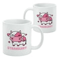 thumbnail image 2 of Cute Kawaii Strawberry Milk Cow Ceramic Coffee Mug, Novelty Gift Mugs for Coffee, Tea and Hot Drinks, 11oz, White, 2 of 4