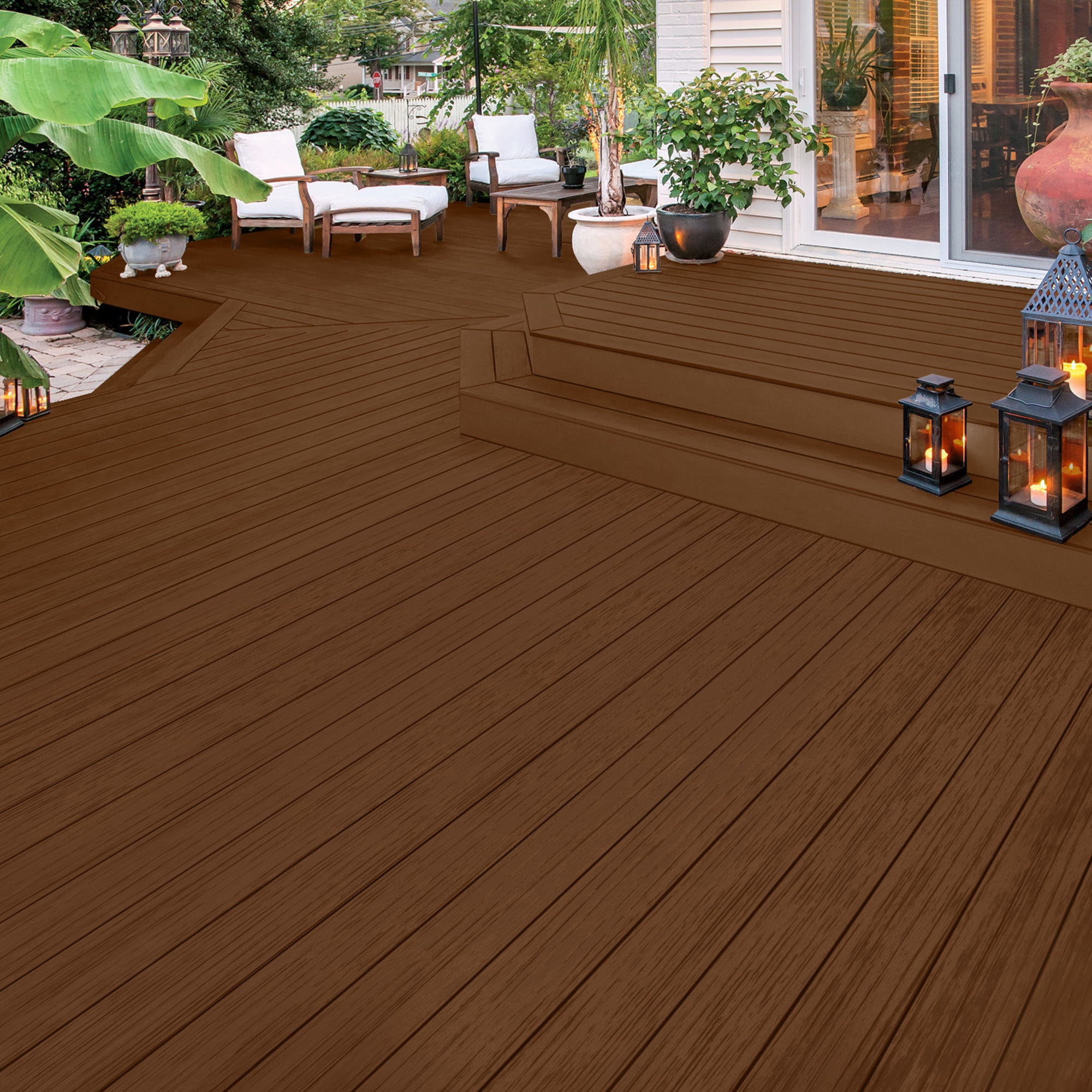Olympic Maximum 1 Gallon ST-2029 Walnut Semi-Transparent Exterior Stain and Sealer in One Low VOC