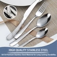 thumbnail image 2 of 24 Piece Gold Silverware Set for 6, Gilded Mirror Polished Cutlery Utensils, Home Kitchen Tableware Including Forks Knives Spoons with Holder, Dishwasher Safe Flatware Set, 2 of 9