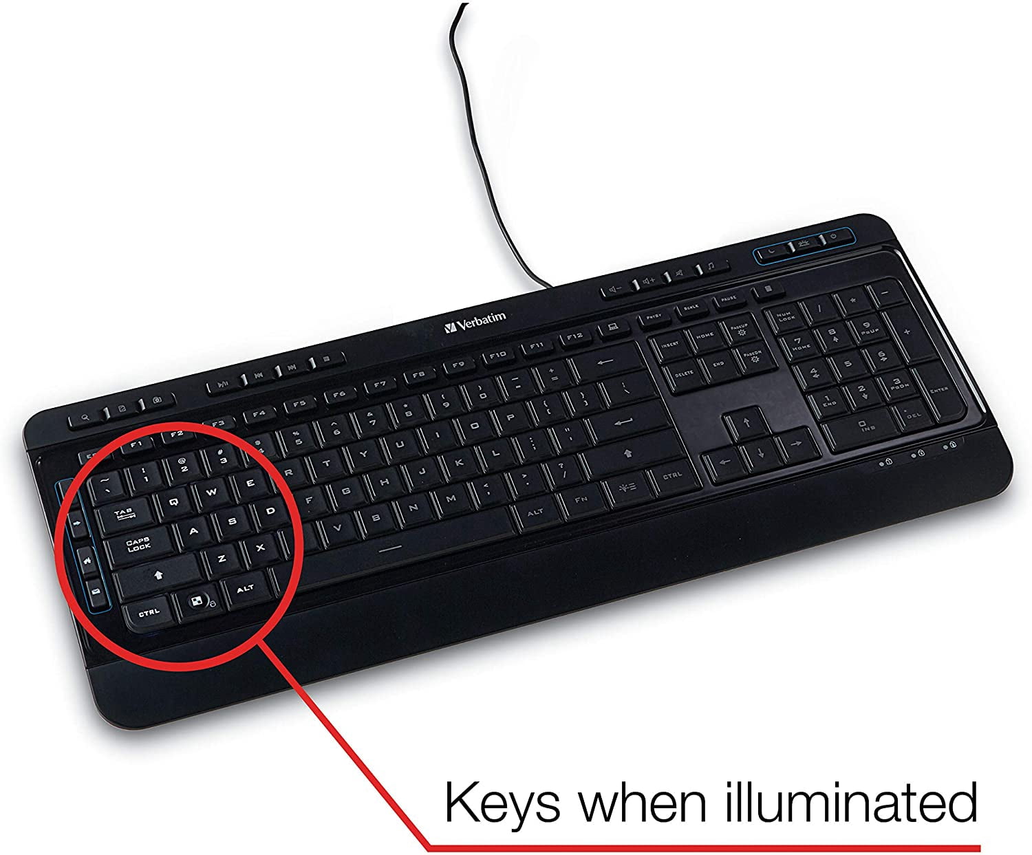 Verbatim 99789 Illuminated Wired Keyboard
