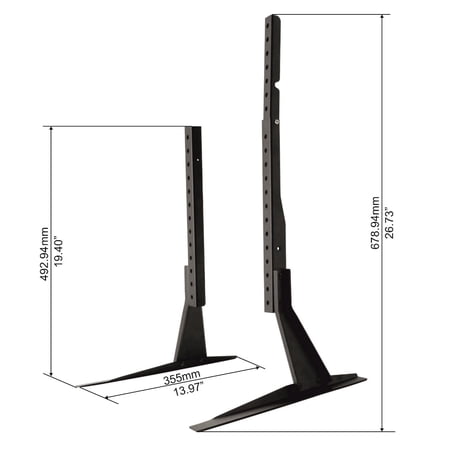 ONN TABLETOP TV STAND FOR 37″ TO 70″ TVS, HOLDS UP TO 110 LBS, BLACK- METAL LEGS FOR TABLETOP
