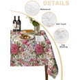 thumbnail image 2 of Pink Spring Floral Table Cloth, Waterproof Tablecloth for Rectangle Tables, Vintage Summer Botanical Reusable Washable Fabric Table Cover for Restaurant Kitchen Dining Tables 52"x70", 2 of 9