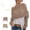 Camel, variant on Women's Knitted Double Sleeve Scarf Cozy Knitted Cable Crochet Shawl Wraps, Sweater Scarf with Sleeves for Women
