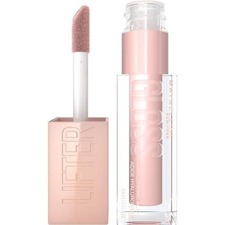 Maybelline Lifter Gloss Lip Gloss Makeup with Hyaluronic Acid, Ice
