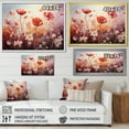 thumbnail image 4 of Designart "Tender Embrace Of Pink Crimson Flowers" Flower Floater Framed Canvas Wall Art, 4 of 5