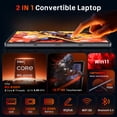 thumbnail image 5 of 2-in-1 10.1" Windows 11 Pro Tablet Touchscreen PC,12GB RAM 256GB SSD,Intel Core i3 Processor (up to 3.4 GHz), HD Touchscreen, Type-C,Micro HDMI,with Stylus & Case, 5 of 9