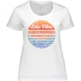 thumbnail image 3 of Inktastic Lake Vibes Distressed Retro Sunset Women's Plus Size T-Shirt, 3 of 5