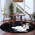 thumbnail image 3 of Large Round Rug 8Ft Washable Non-Slip, Christmas Circle Area Rugs for Living Room Bedroom, Winter Xmas Funny Cute Snowman Snowflakes Indoor Floor Mats Carpet Runner for Home Decor, 3 of 8