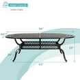 thumbnail image 4 of MEETWARM 84" Cast Aluminum All Weather Outdoor Dining Table, Dark Bronze, 4 of 7