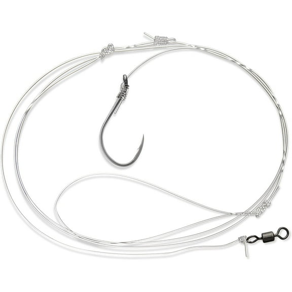 Uncle Mo’s Tackle - Blackfish Tautog 1 Hook High Rig for Saltwater - Size 3/0 BKK Bait Hook Black - 60lb Heavy Duty Mono, Dropper Loop - Hand Tied