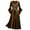 Brown, variant on FYEGRE Women Trumpet Sleeve Irish Dress with Corset Gothic Retro Long Sleeve Traditional Halloween Outfit for Women Brown M