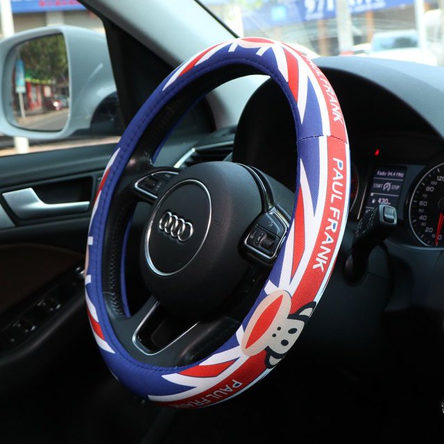 Sanrio-cubierta de volante de coche para niñas, protector de manillar transpirable, antideslizante, Universal, para las cuatro estaciones, Hello Kitty