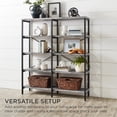 thumbnail image 4 of Best Choice Products 55in Storage Bookshelf for Living Room, Walkway w/ Industrial, Elevated Design - Gray, 4 of 7