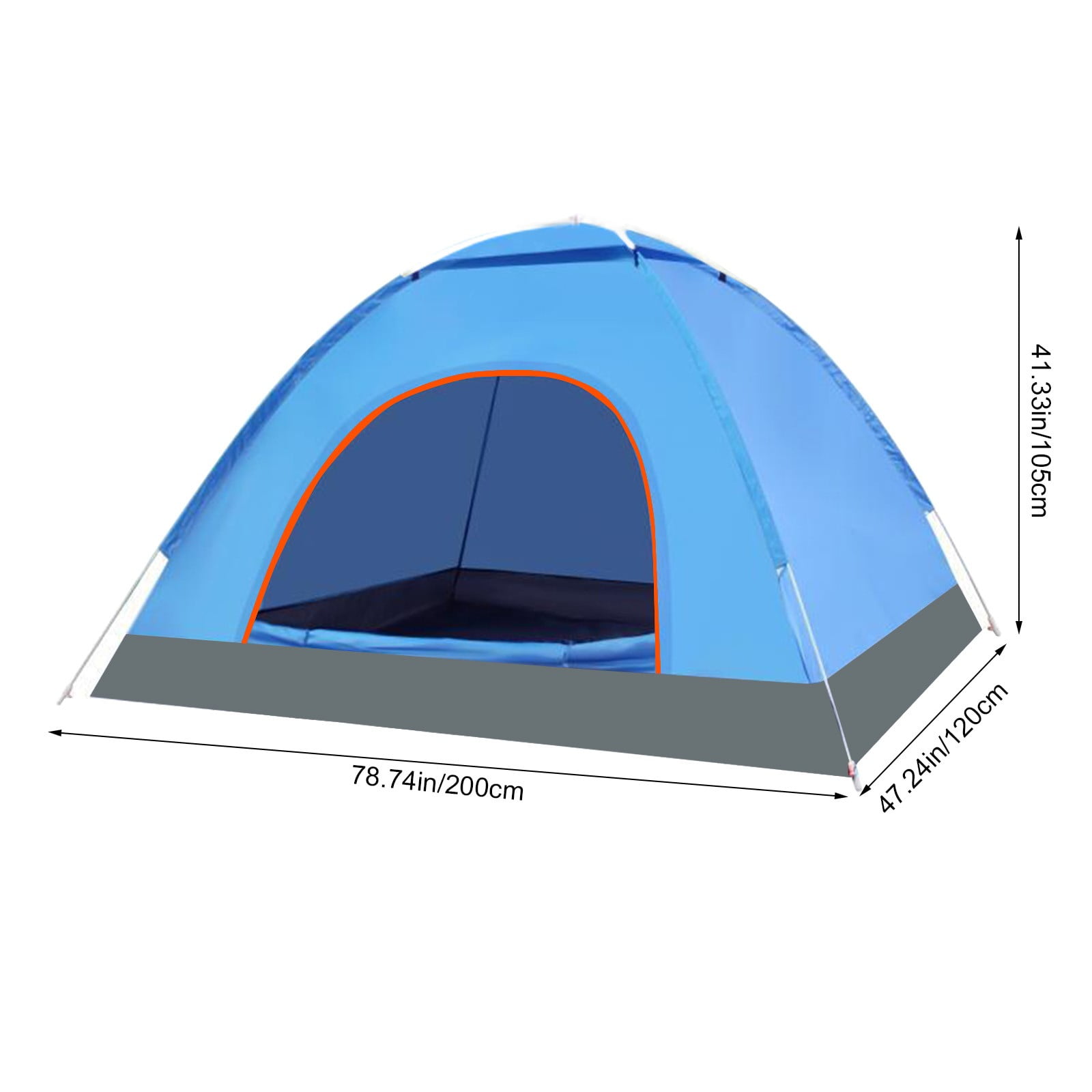 Automatic Instant Tent - Lightweight 3-Person Camping Tent with Quick Setup, Windproof & Waterproof, Large Interior, Ultra Portable for Family Outdoor Adventures, Hiking, Travel & Home Use