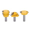 thumbnail image 5 of 3Pcs Rail and Stile Router Bit Hardened Steel 1/2in Straight Shank for Hand-Made Drawer, 5 of 5