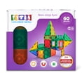 thumbnail image 2 of TYTAN Magnetic Tiles 60-Piece Building Set by ZURU – Colourful STEM Construction Toy with Strong Snap-Fit Tiles for 2D and 3D Play, Includes Carry Bag, for Kids Ages 3+, 2 of 8