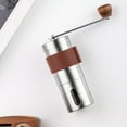 thumbnail image 6 of Manual Hand Coffee Grinder with Ceramic Burr Mill Adjustable Grind Stainless Steel Body Wood Holder Built To Last Portable & Washable for Home and Camping Use, 6 of 7
