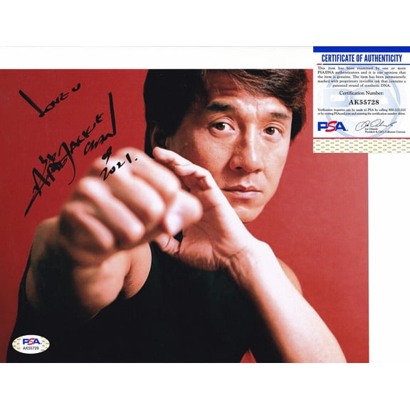 Jackie Chan Signed Autograph 8x10 Photo PSA/DNA COA #4