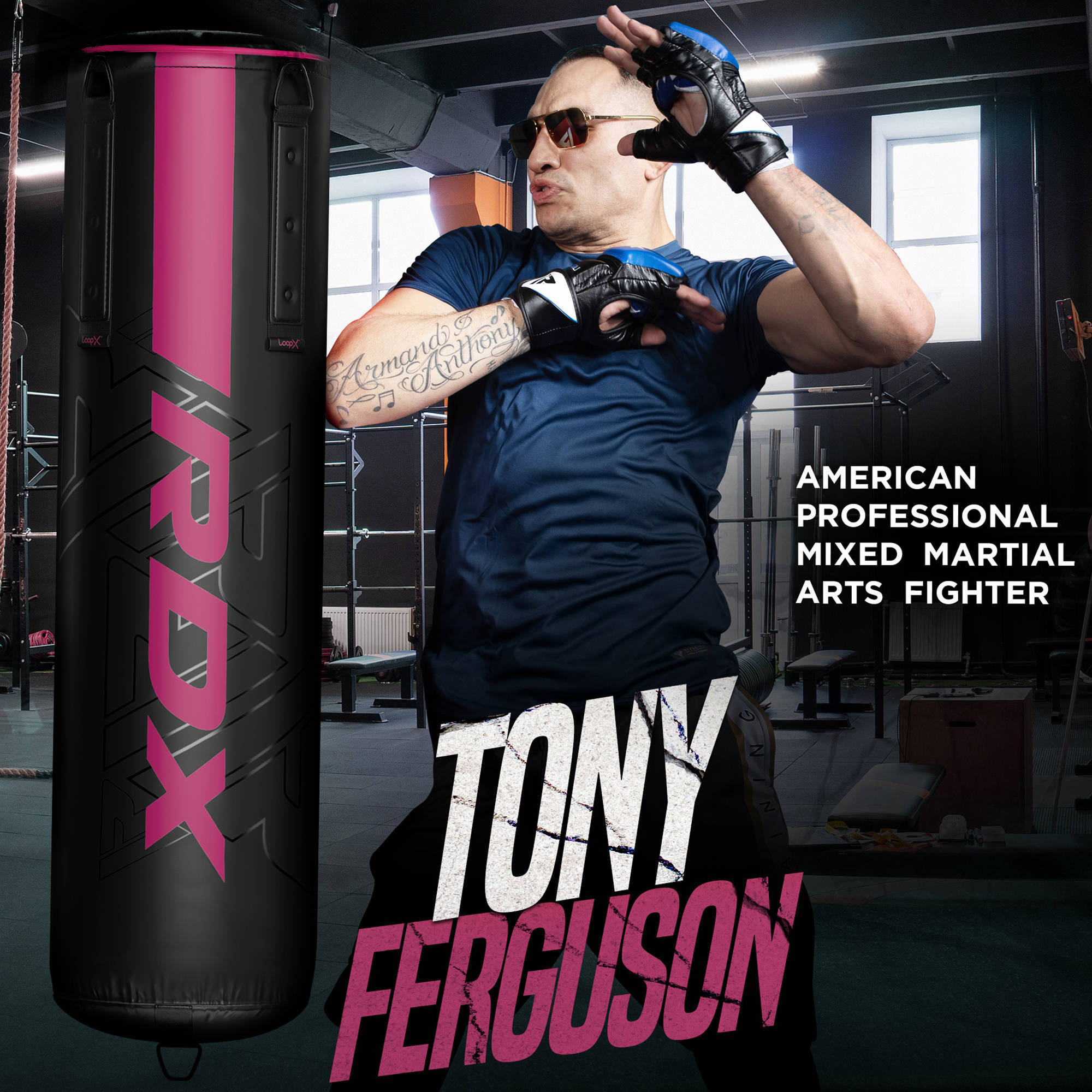 RDX Punch Bag 60LB,80LB, Leather Adult Punch Bag and Boxing Gloves, 4ft, Pink