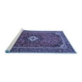 thumbnail image 2 of Ahgly Company Machine Washable Indoor Rectangle Medallion Blue Traditional Area Rugs, 2' x 3', 2 of 4