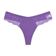 thumbnail image 1 of B91xZ String sous-Vêtements pour Femmes Grande Taille Coton Extensible Culotte, S Violet, 1 of 5