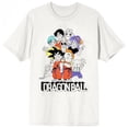 thumbnail image 7 of Dragon Ball Classic Group Image Crew Neck Short Sleeve Men's White T-shirt - 4XLB, 7 of 7