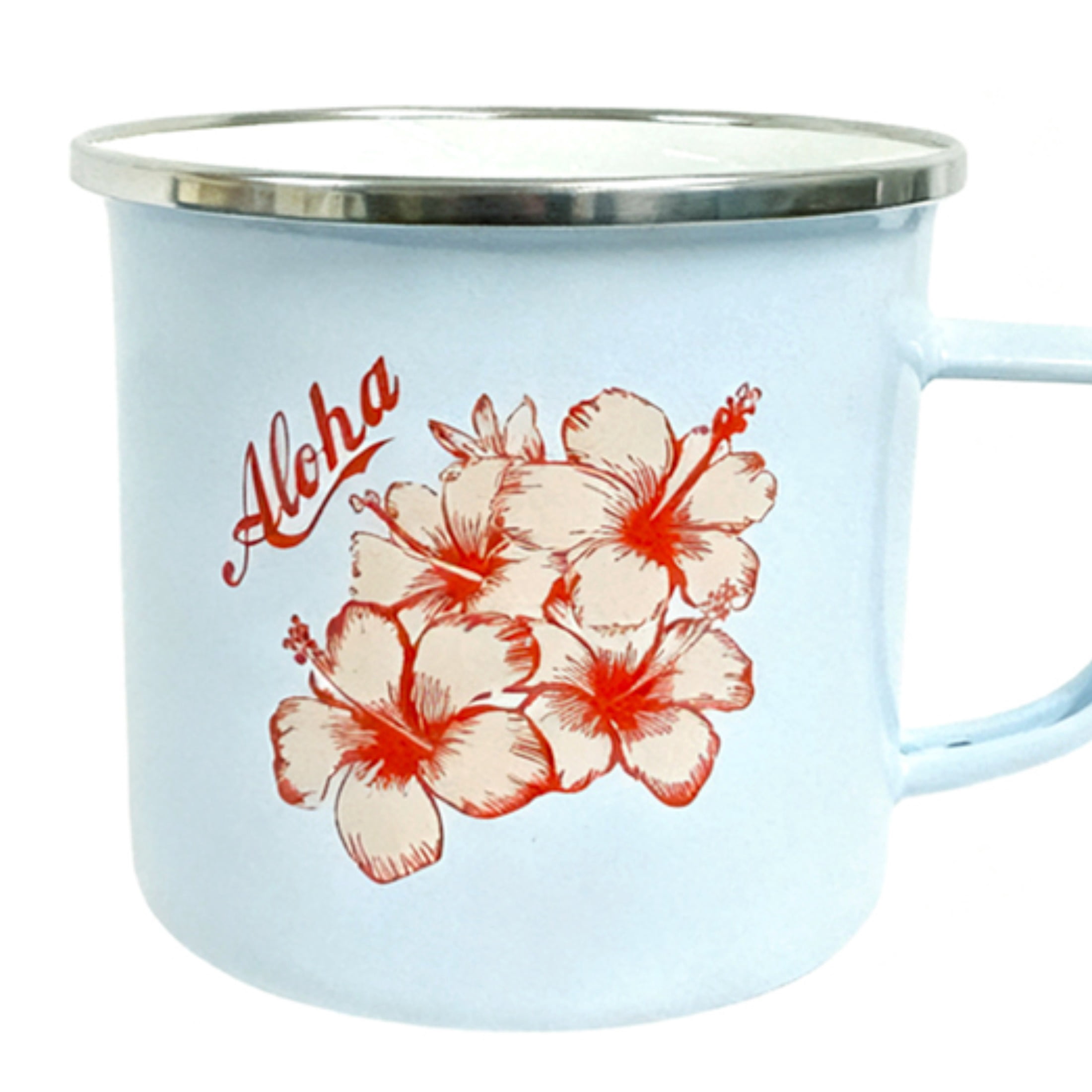 Tin Aloha Mug - 12 fl oz, Blue