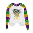 thumbnail image 6 of Jsaierl Mardi Gras Shirts for Women Funny Carnival Themed Mask Graphic Tees Soft Long Sleeve T Shirts Blouses Dressy Casual Round Neck Gifts Tops, 6 of 6
