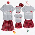 thumbnail image 2 of Pijamas familiares a juego de Navidad, conjunto de Pijamas cortos, Feliz Navidad, 2 of 3