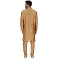 thumbnail image 2 of SKAVIJ Men's Kurta Pajama and Scarf 3-Piece Set Wedding Party Dress Brown M, 2 of 6