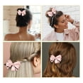 thumbnail image 6 of 1 Pc Lace Hair Claws Lace Bow Hair Clips Large Pink Bowknot Hair Clips Hair Accessories for Girls Women, 6 of 7