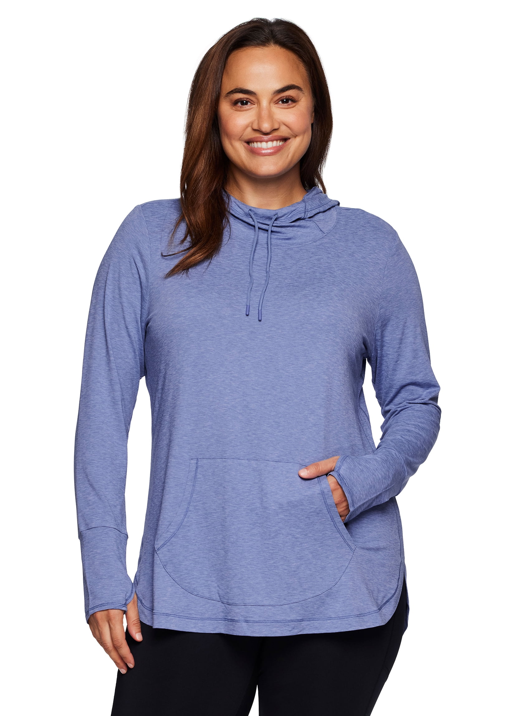 RBX Active Plus Size Women's Super Soft Lightweight Hoodie Tunic With