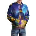 thumbnail image 5 of Enchanted Castle Night Scene-1 3D Print Hoodie Men Women Autumn Thin Pullover Sweatshirt Vintage Streetwear Tops, 5 of 6