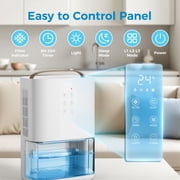 KLOUDIC Dehumidifier for Home, 90 oz Portable Water Tank,Sleep Mode,Timer,Washable Filter,Ultra Quiet Small Dehumidifiers for Bathroom Bedroom with Auto Shut off
