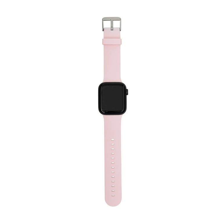 Smartwatch with nylon strap and pale pink silicone strap T-Band