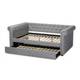 thumbnail image 6 of Baxton Studio Modern Contemporary Solid Wood/MDF Upholstered Queen Daybed with Trundle Gray, 6 of 10