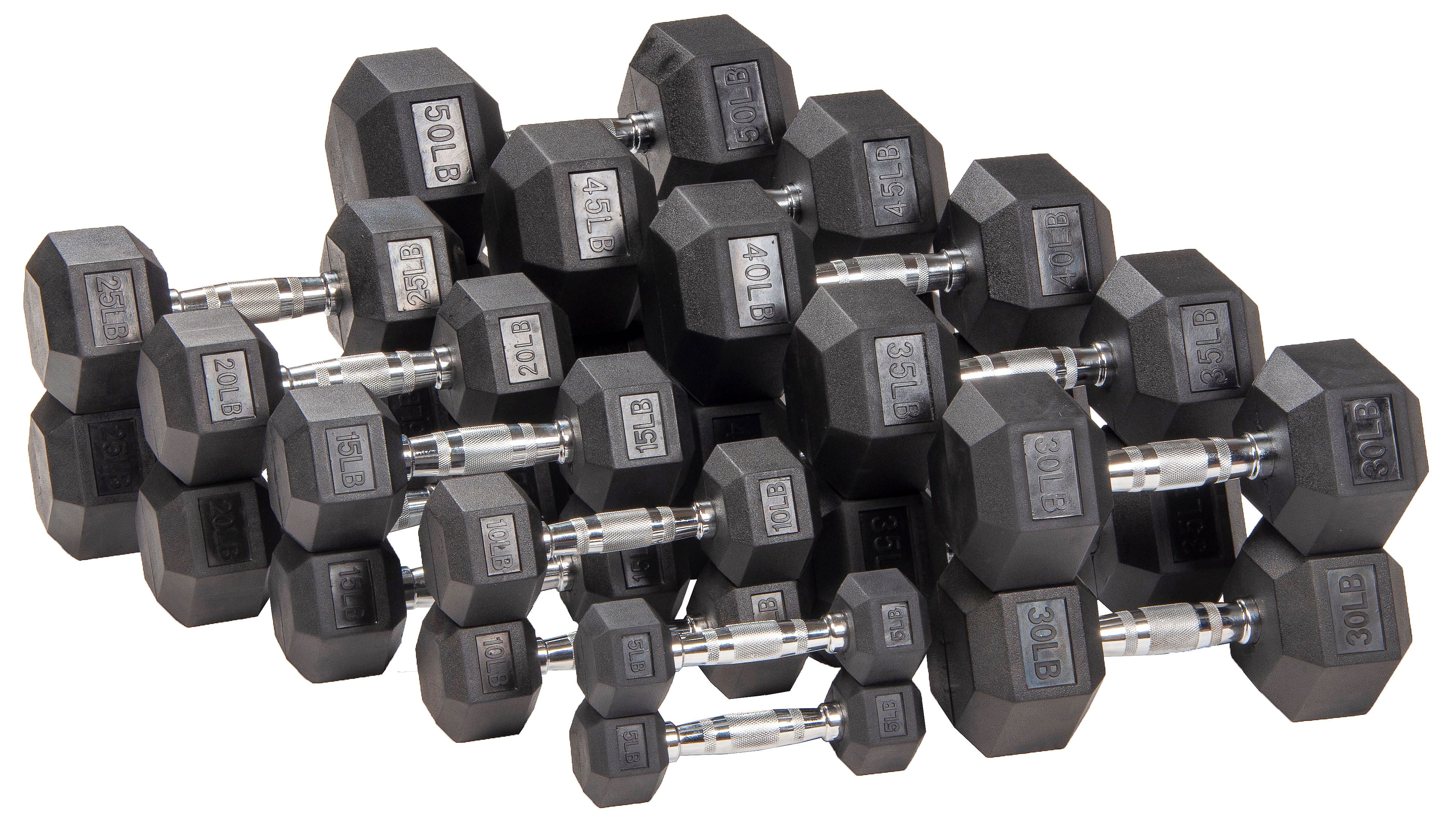 Balancefrom Rubber Encased Hex Dumbbell in Pairs
